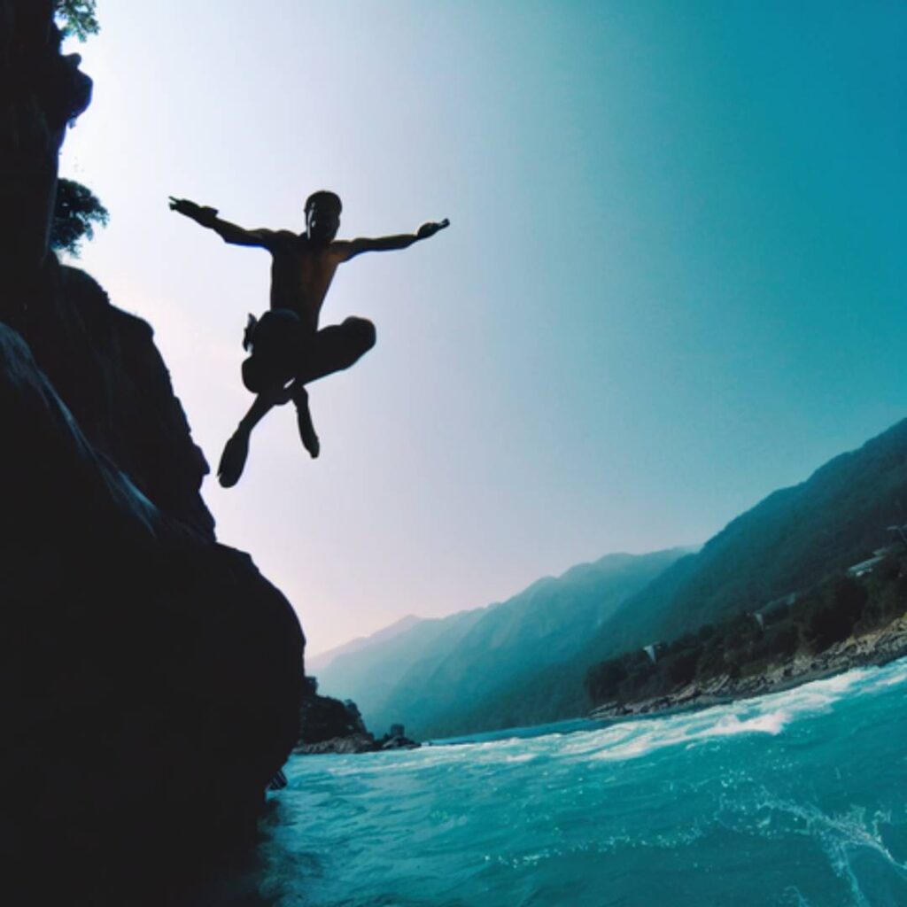 Cliff Jumping in Rishikesh